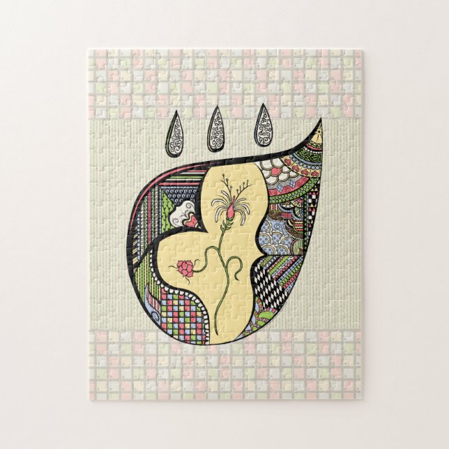 A Flower Within Puzzle (Vertical)