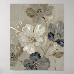 A Fluid Composition of Midnight Navy Poster