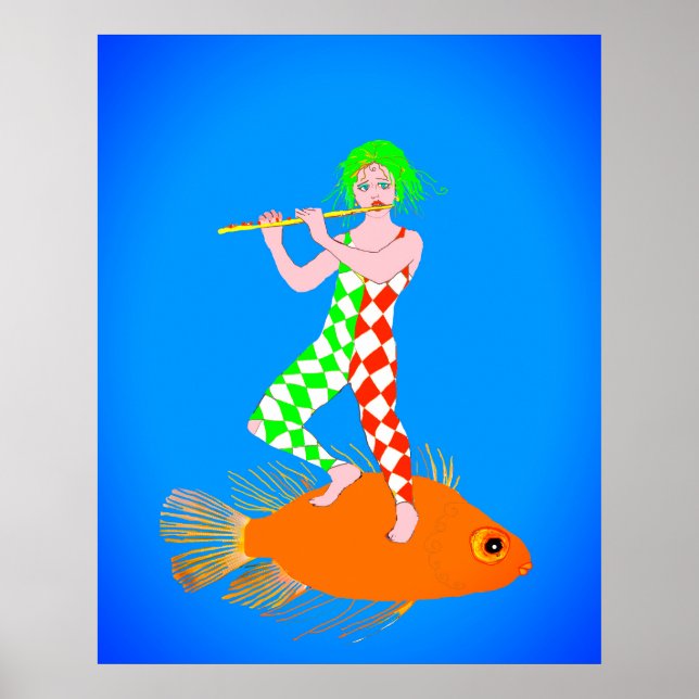 A flute player poster (Front)