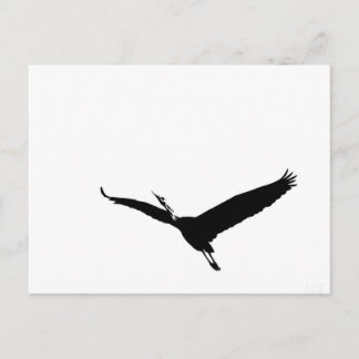 A Flying Great Heron Postcard