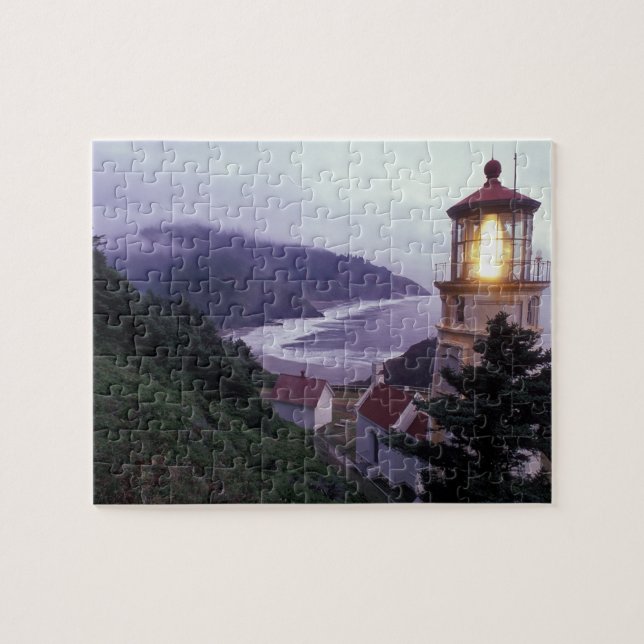 A foggy day on the Oregon coast at the Heceta Jigsaw Puzzle (Horizontal)