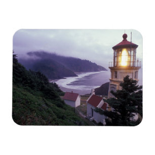 A foggy day on the Oregon coast at the Heceta Magnet