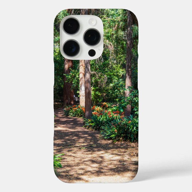 a footpath in the garden with orange flowers  Case-Mate iPhone case (Back)