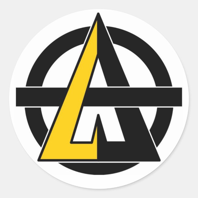 A for Agorism Classic Round Sticker (Front)