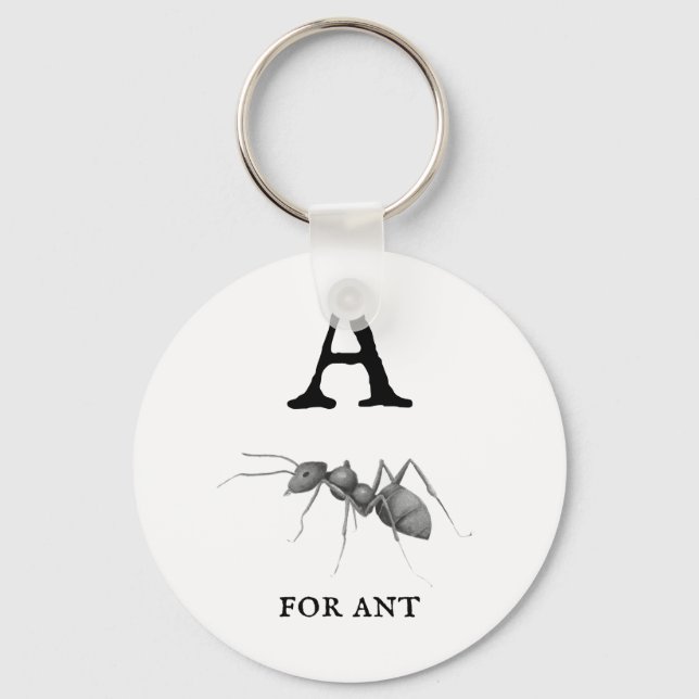 "A" for Ant  Key Ring (Front)