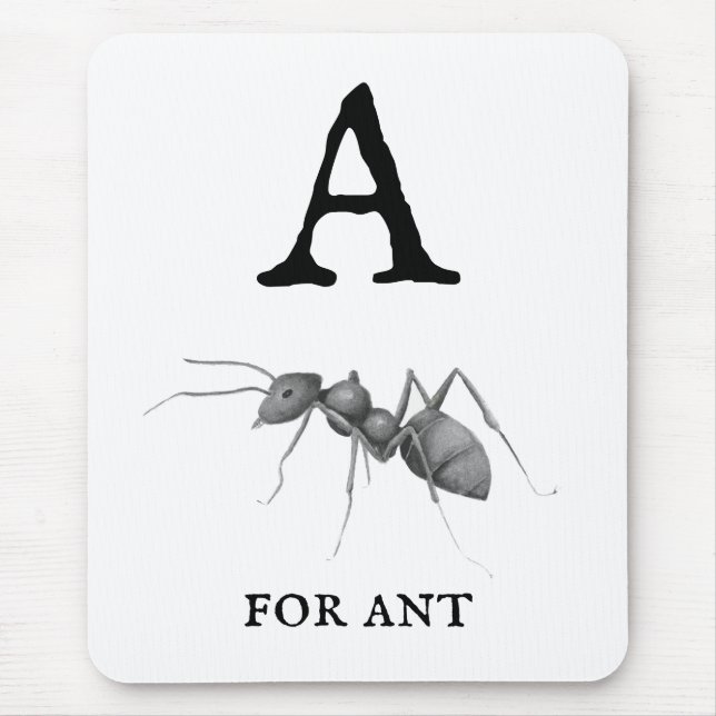 "A" for Ant  Mouse Mat (Front)
