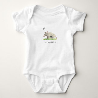 A for Armadillo Baby Bodysuit
