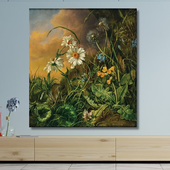 A Forest Floor with Daisies, Primroses, ... Canvas Print (Creator Uploaded)