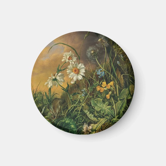 A Forest Floor with Daisies, Primroses, ... Magnet (Front)