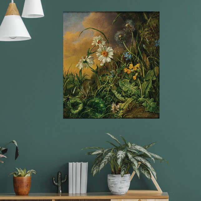 A Forest Floor with Daisies, Primroses, ... Poster (Living Room 1)