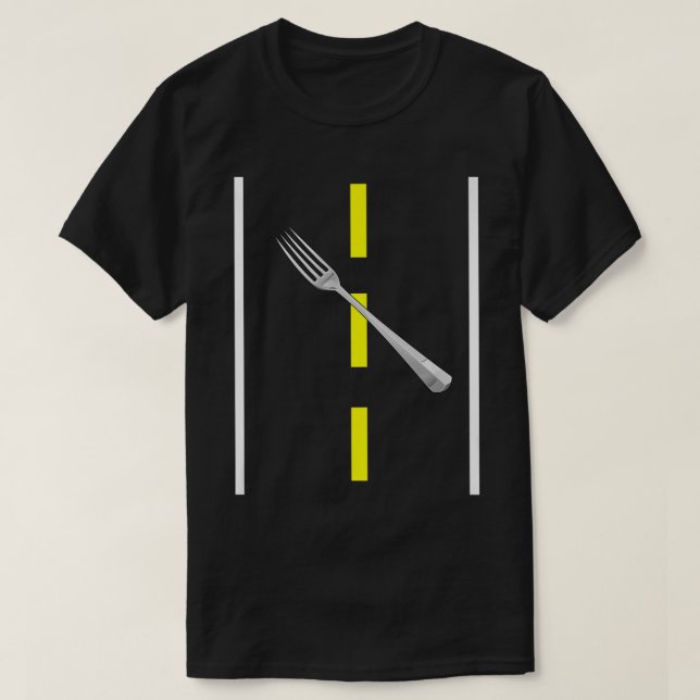 A Fork in the Road Funny Pun Halloween Costume  T-Shirt (Design Front)