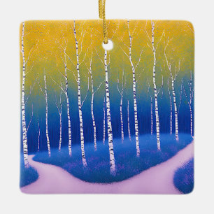 A Fork in Time – A Woodland Landscape Ceramic Ornament