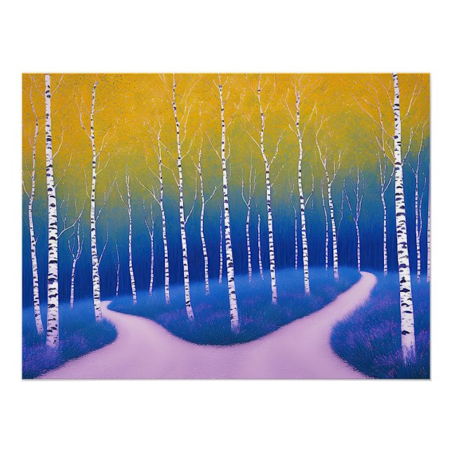 A Fork in Time – A Woodland Landscape Poster (Front)