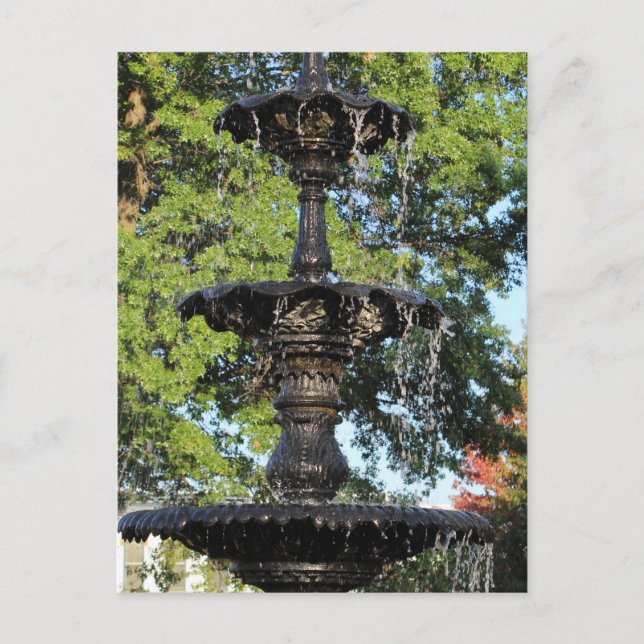 A Fountain in Pella Iowa Postcard (Front)