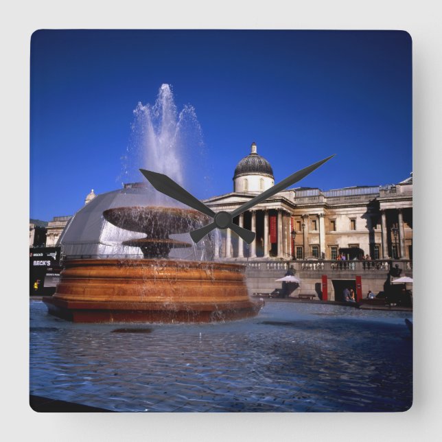 A fountain Trafalgar Square London Wall Clock (Front)