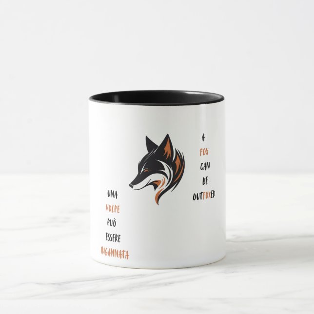 A fox can be outfoxed witty mug (Center)
