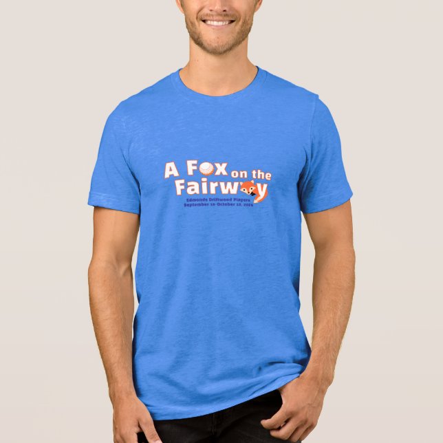"A" Fox on the Fairway - Mens - Blue Shirt (Front)