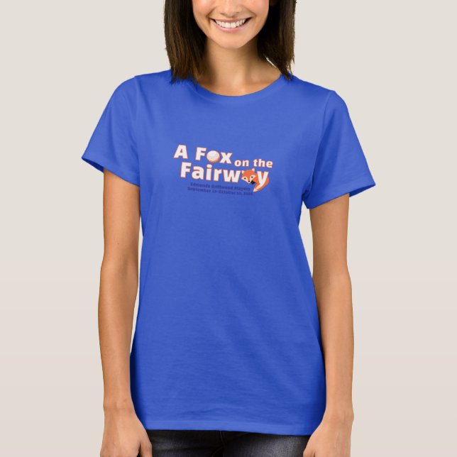 "A" Fox on the Fairway - Womens - Blue Shirt (Front)