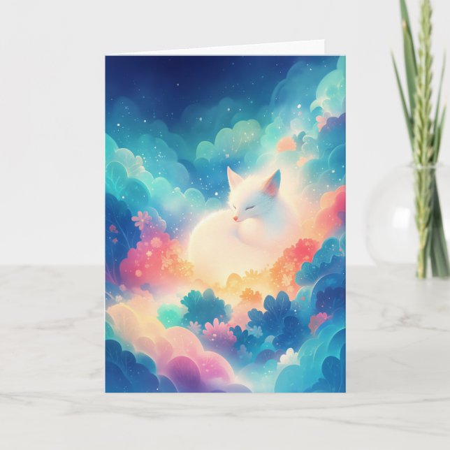 A Fox Peaceful Paradise Card (Front)