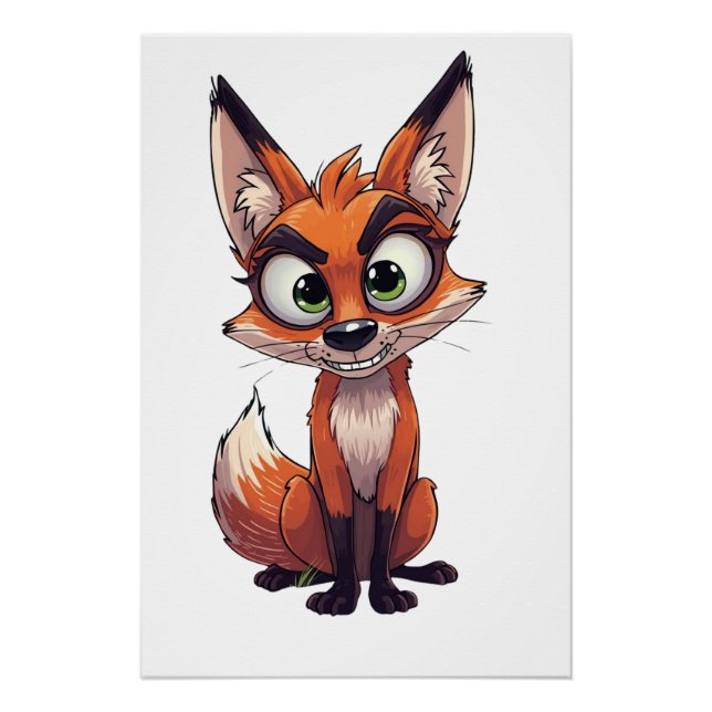 A fox with an interested look poster (Front)