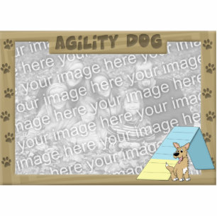 A-Frame Agility Dog Photo Frame Photo Sculpture Magnet