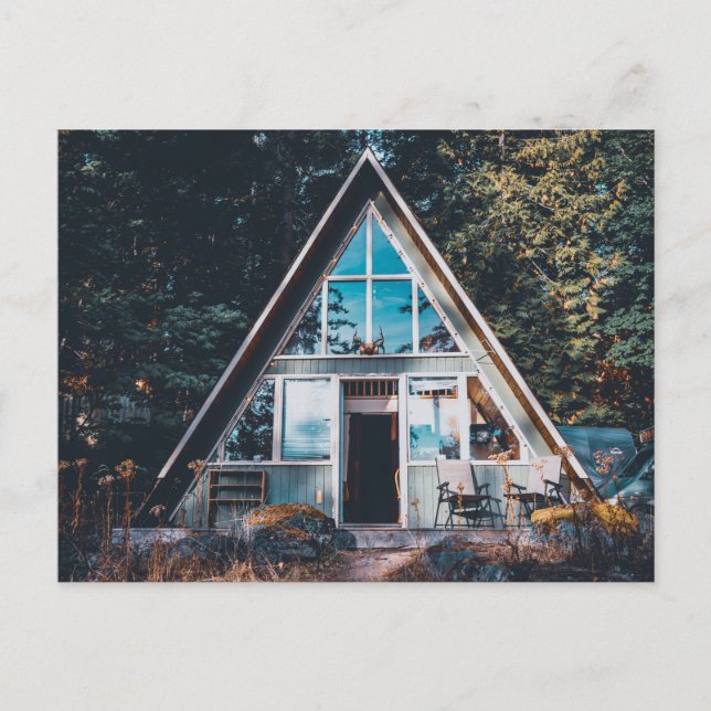 A-FRAME CABIN POSTCARD  (Front)
