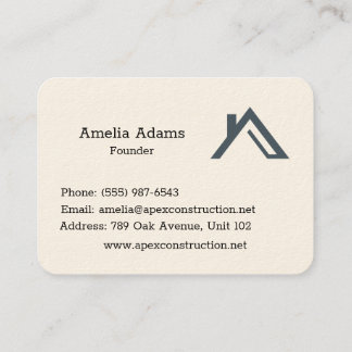 A-Frame Roof House Logo Business Card Design"