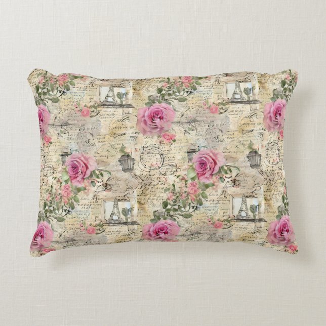 A French Ephemera Design Series 1 Decorative Cushion (Front)