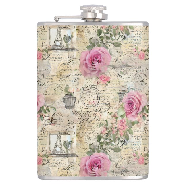 A French Ephemera Design Series 1 Hip Flask (Front)