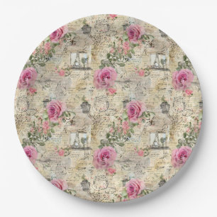 A French Ephemera Design Series 1 Paper Plate