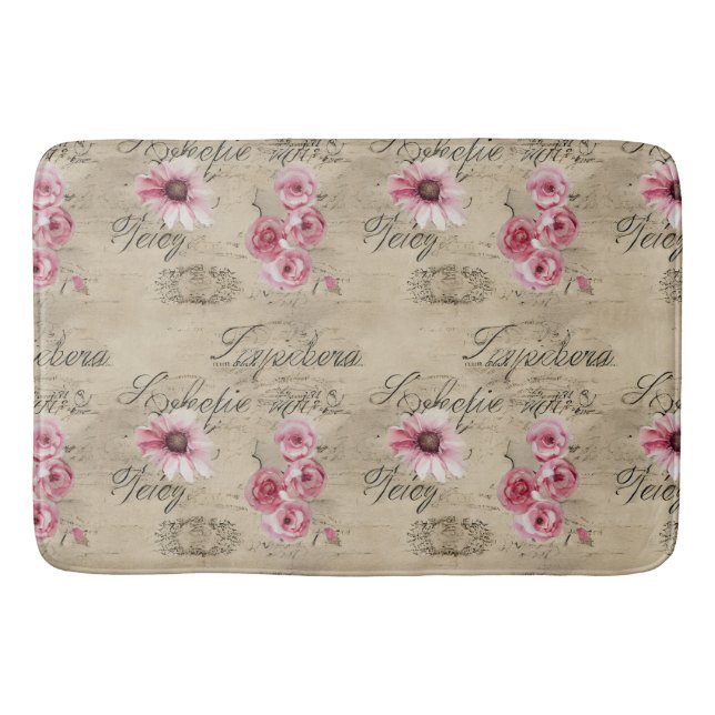 A French Ephemera Design Series 20 Bath Mat (Front)