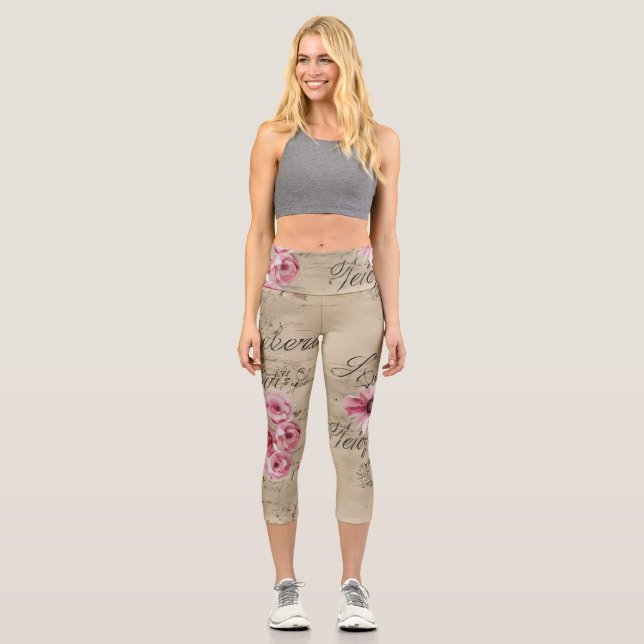 A French Ephemera Design Series 20 Capri Leggings (Front)