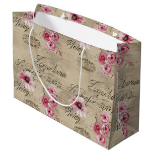 A French Ephemera Design Series 20 Large Gift Bag