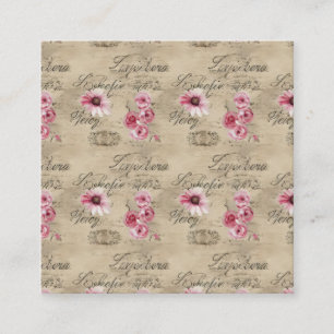 A French Ephemera Design Series 20 Square Business Card