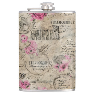 A French Ephemera Design Series 24 Hip Flask