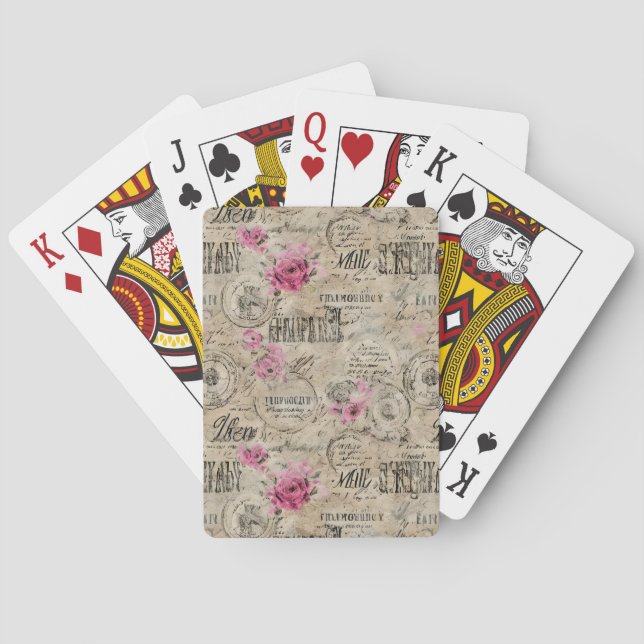 A French Ephemera Design Series 24 Playing Cards (Back)