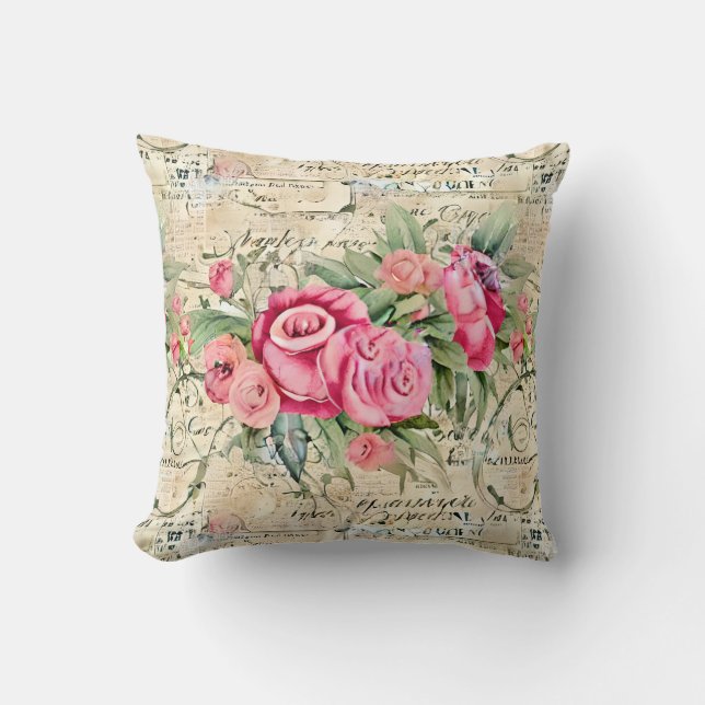 A French Ephemera Design Series 26 Cushion (Front)