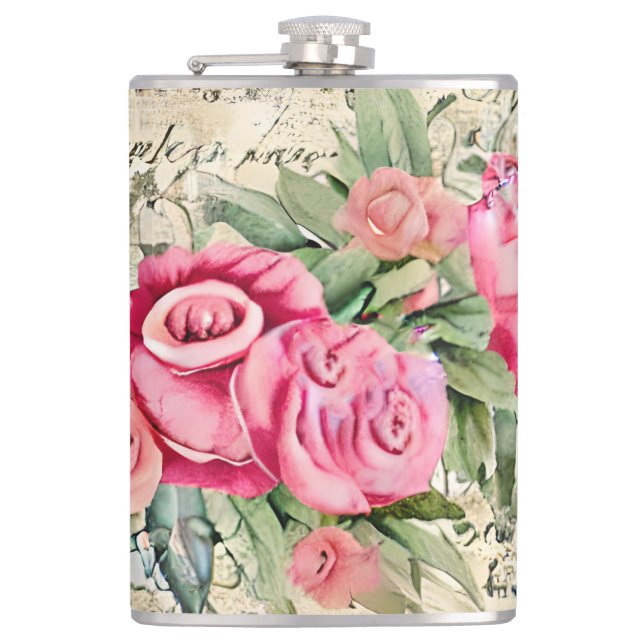 A French Ephemera Design Series 26 Hip Flask (Front)