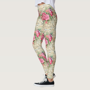 A French Ephemera Design Series 26 Leggings