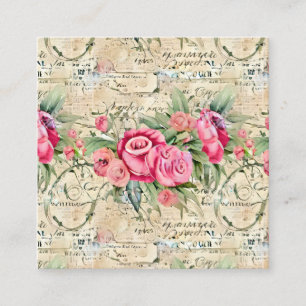 A French Ephemera Design Series 26 Square Business Card