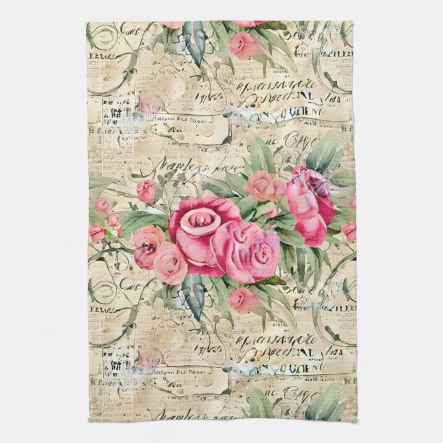 A French Ephemera Design Series 26 Tea Towel (Vertical)