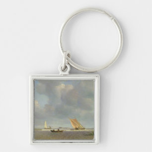 A fresh breeze on the Elbe, c.1830 Key Ring