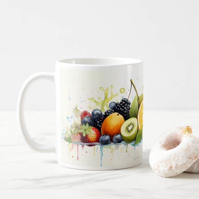 A Fresh Fruits On Your Mug (With Donut)