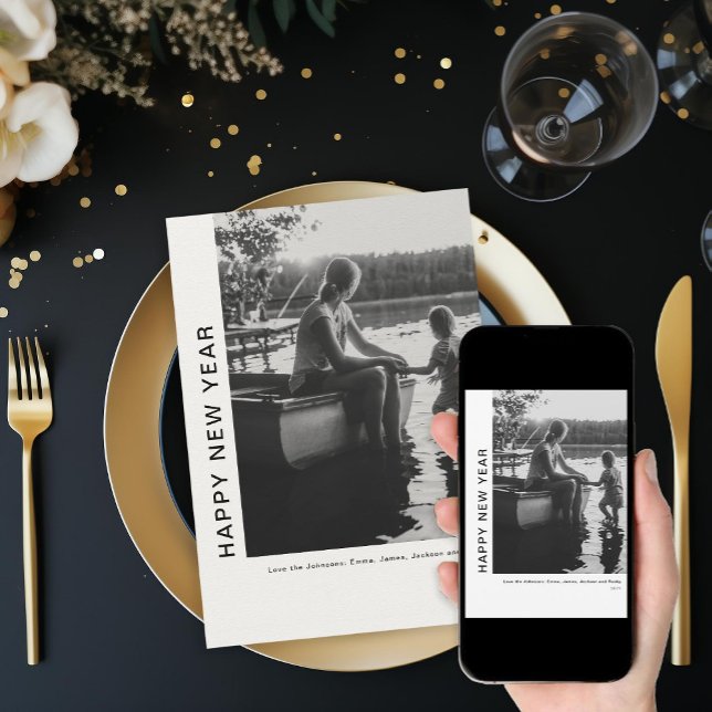 A Fresh Start Minimal New Year Photo Holiday Card (Creator Uploaded)