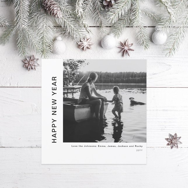 A Fresh Start Minimal New Year Photo Holiday Card (Creator Uploaded)