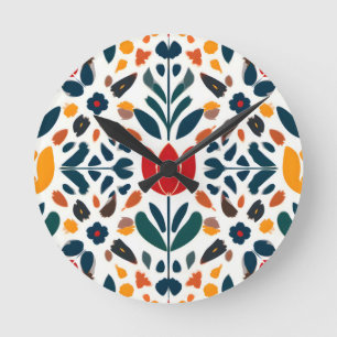 A Fresh Take on Nature Round Clock