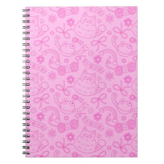 "A Friend for Everyone" Pattern Notebook Pink