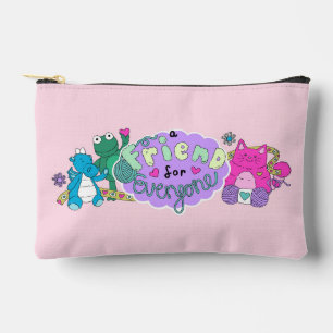 "A Friend for Everyone" Pink Logo Accessory Pouch