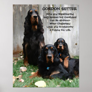 "A Friend For Life" Gordon Setter Painting Poster