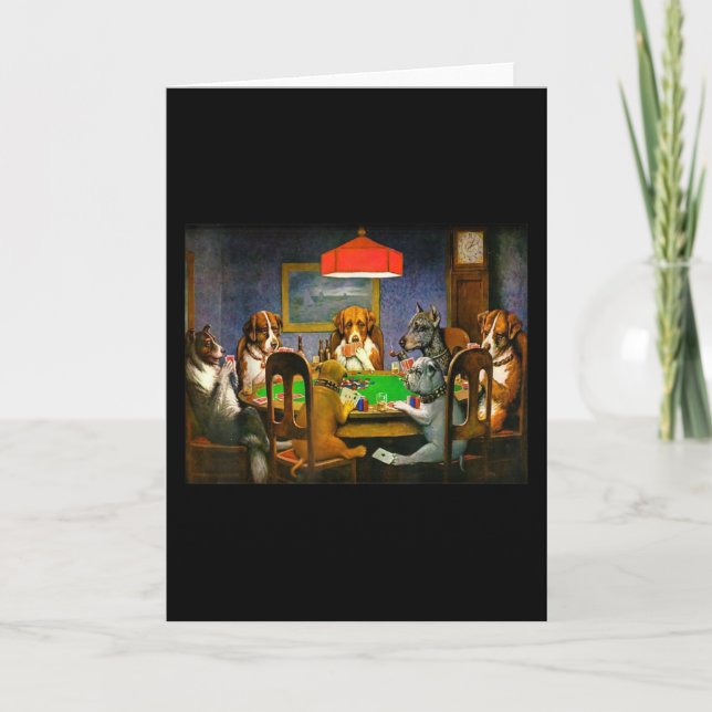 A Friend in Need (Dogs Playing Poker) Card (Front)